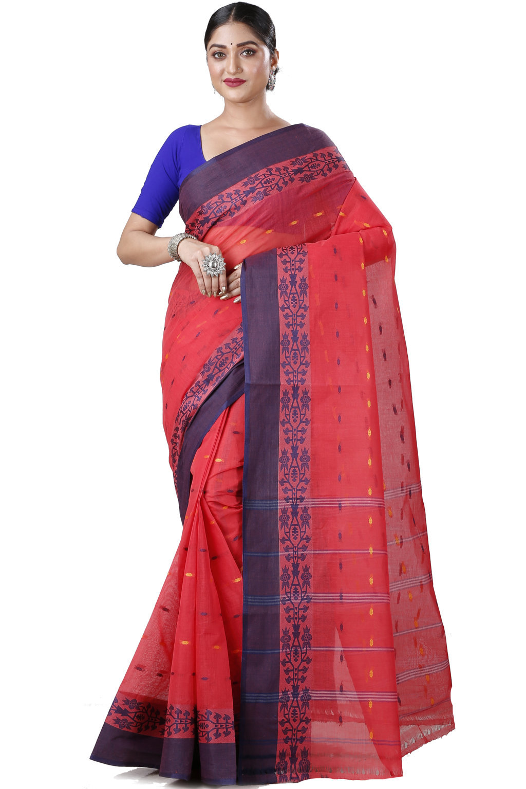 Maroon Pure Cotton Apurva Tant Saree (1060)